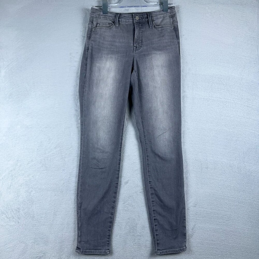 Athleta Ankle Skinny Jeans Mid Rise Denim Stretch Womens Gray Size 2